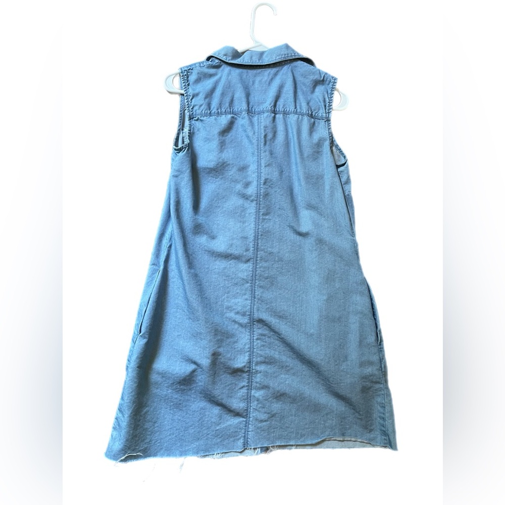 Talbots Button Down Denim Sleeveless Dress Size 6 Coastal Cowgirl Preppy Western - Picture 2 of 9